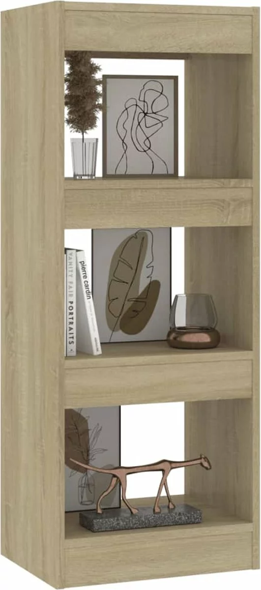 Furniture Limited - Boekenkast/kamerscherm 40x30x103 Cm Spaanplaat Sonoma Eiken 9 Furniture Limited - Boekenkast/kamerscherm 40x30x103 Cm Spaanplaat Sonoma Eiken - Afbeelding 7