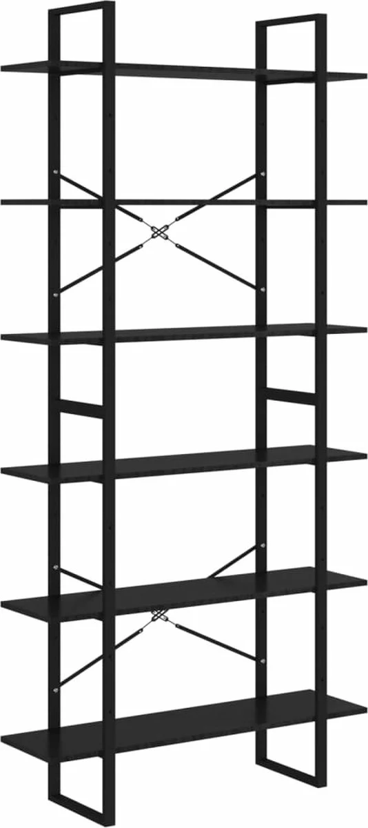 Furniture Limited - Hoge Kast 100x30x210 Spaanplaat Zwart 3 Furniture Limited - Hoge Kast 100x30x210 Spaanplaat Zwart