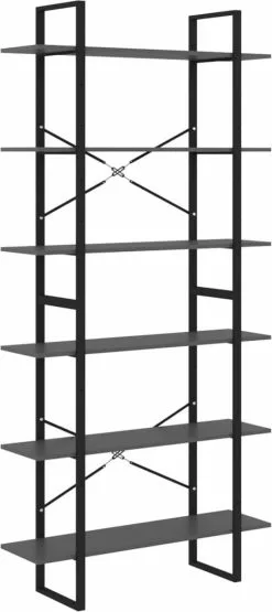 Furniture Limited - Hoge Kast 100x30x210 Spaanplaat Grijs -DECORATIE Winkel 534x1200 2