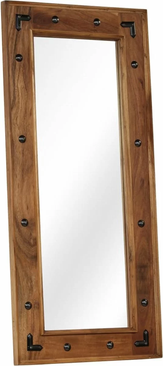 Furniture Limited - Spiegel 50x110 Cm Massief Acaciahout 4 Furniture Limited - Spiegel 50x110 Cm Massief Acaciahout - Afbeelding 2