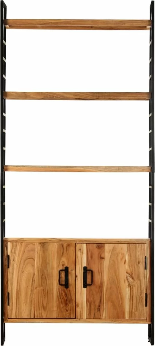 Furniture Limited - Boekenkast Met 4 Schappen 80x30x180 Cm Ruw Mangohout 3 Furniture Limited - Boekenkast Met 4 Schappen 80x30x180 Cm Ruw Mangohout
