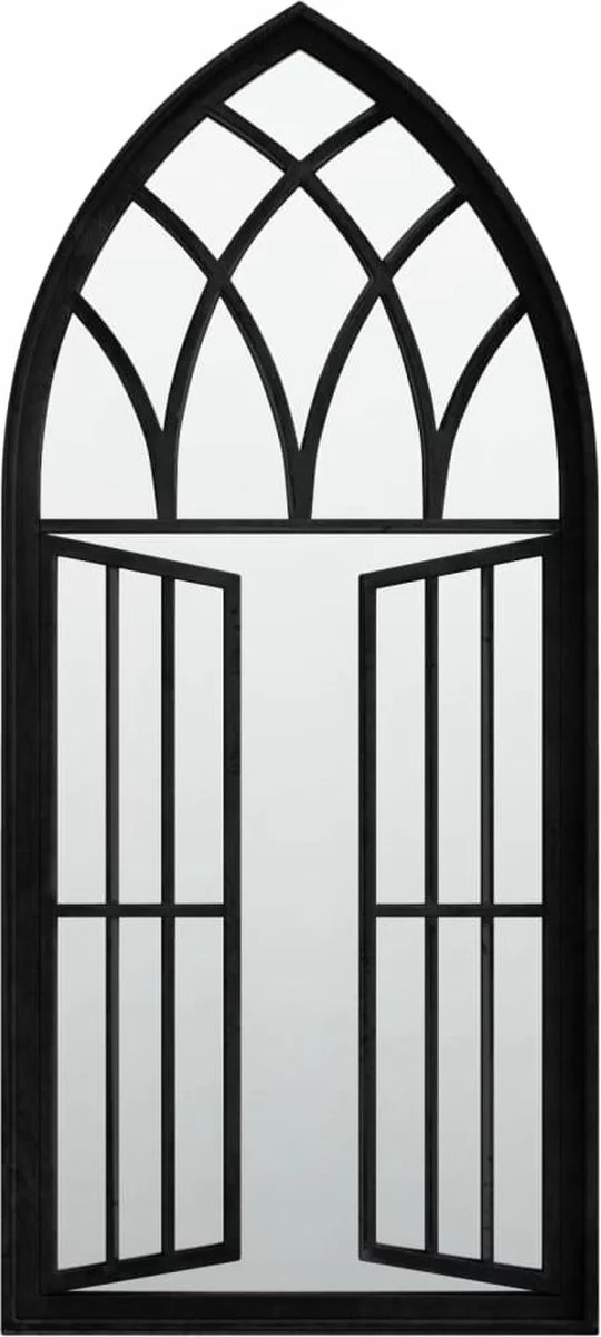 Furniture Limited - Spiegel 100x45 Cm Ijzer Zwart 8 Furniture Limited - Spiegel 100x45 Cm Ijzer Zwart - Afbeelding 6