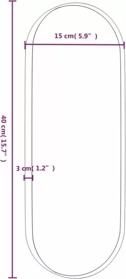 Furniture Limited - Spiegel Wandgemonteerd 15x40 Cm Ovaal Goudkleurig -DECORATIE Winkel 542x1200 3