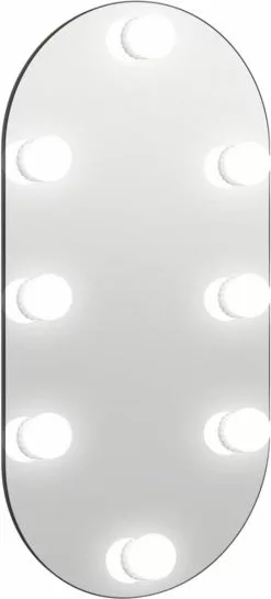 Furniture Limited - Spiegel Met LED-verlichting Ovaal 60x30 Cm Glas