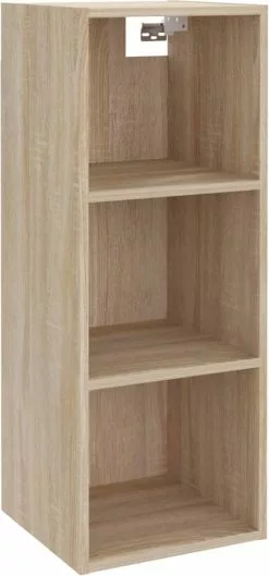 Furniture Limited - Wandkast 34,5x32,5x90 Cm Bewerkt Hout Sonoma Eikenkleurig -DECORATIE Winkel 560x1200 3