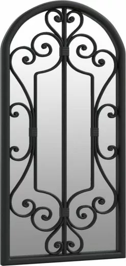 Furniture Limited - Spiegel 70x30 Cm Ijzer Zwart -DECORATIE Winkel 569x1200