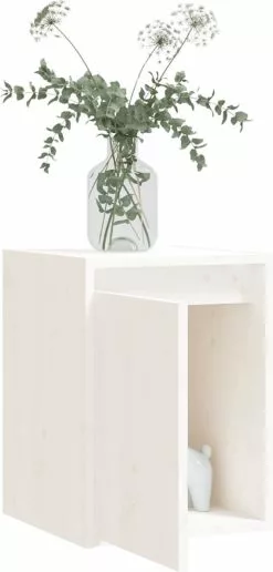Furniture Limited - Wandkasten 2 St 30x30x40 Cm Massief Grenenhout Wit -DECORATIE Winkel 574x1200 2