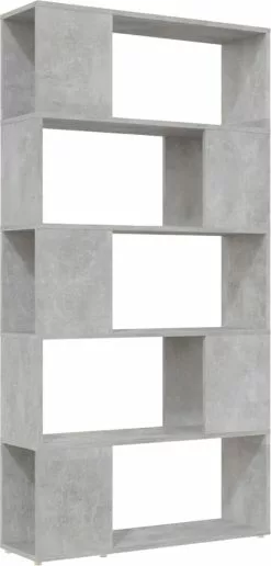 Furniture Limited - Boekenkast/kamerscherm 80x24x155 Cm Spaanplaat Betongrijs 17 Furniture Limited - Boekenkast/kamerscherm 80x24x155 Cm Spaanplaat Betongrijs -DECORATIE Winkel 574x1200 3