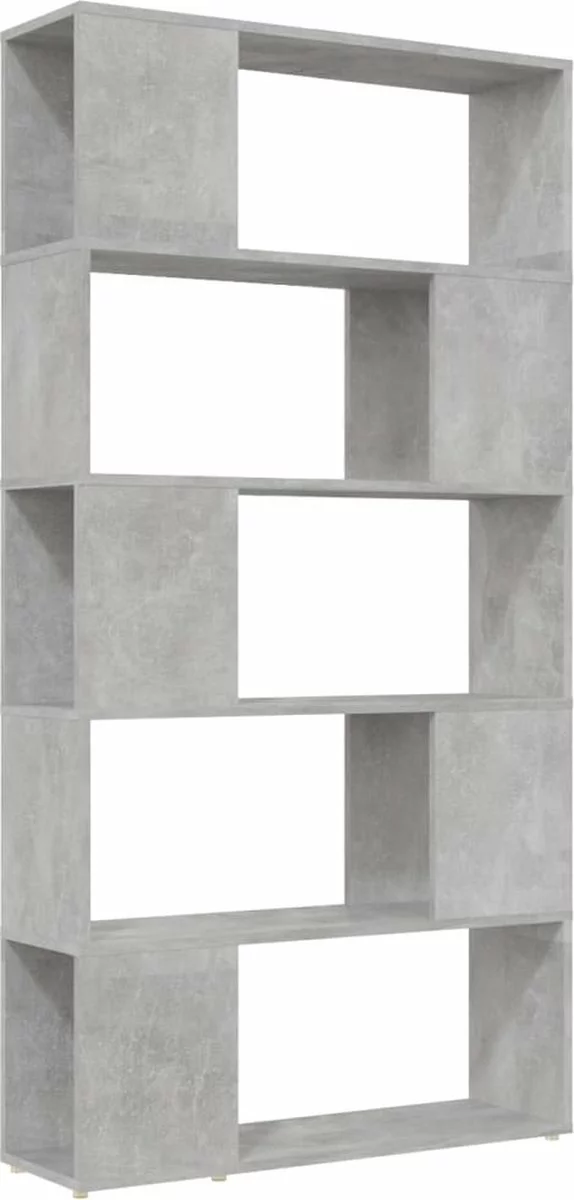 Furniture Limited - Boekenkast/kamerscherm 80x24x155 Cm Spaanplaat Betongrijs 10 Furniture Limited - Boekenkast/kamerscherm 80x24x155 Cm Spaanplaat Betongrijs - Afbeelding 8