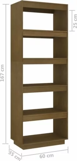Furniture Limited - Boekenkast/kamerscherm 60x35x167 Cm Grenenhout Honingbruin 16 Furniture Limited - Boekenkast/kamerscherm 60x35x167 Cm Grenenhout Honingbruin -DECORATIE Winkel 575x1200 1