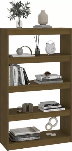 Furniture Limited - Boekenkast/kamerscherm 80x30x135,5 Cm Grenenhout Honingbruin 17 Furniture Limited - Boekenkast/kamerscherm 80x30x135,5 Cm Grenenhout Honingbruin -DECORATIE Winkel 576x1200
