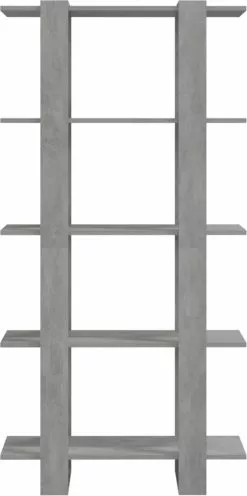 Furniture Limited - Boekenkast/kamerscherm 80x30x160 Cm Spaanplaat Betongrijs 15 Furniture Limited - Boekenkast/kamerscherm 80x30x160 Cm Spaanplaat Betongrijs -DECORATIE Winkel 598x1200 1
