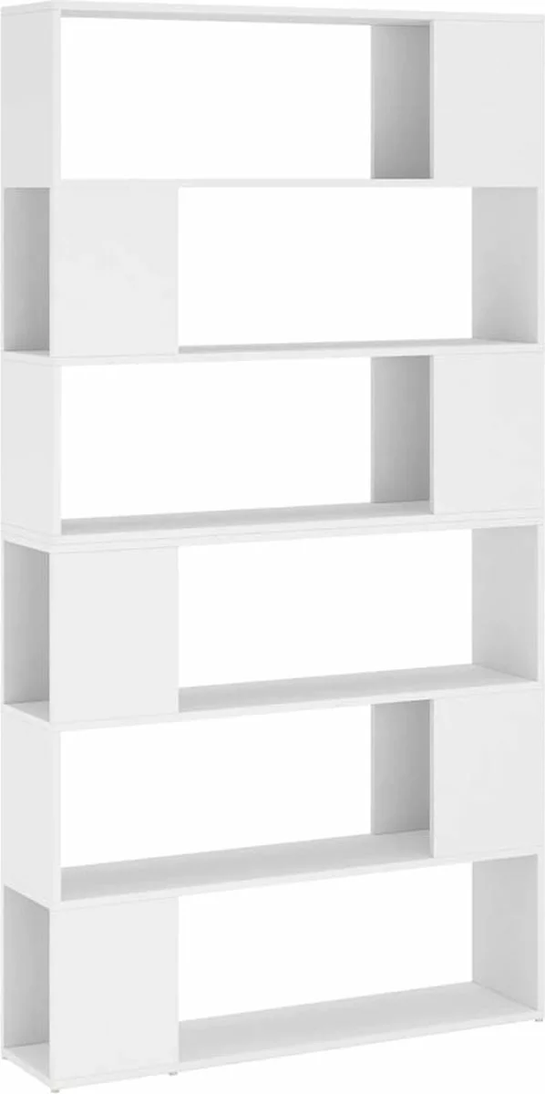 Furniture Limited - Boekenkast/kamerscherm 100x24x188 Cm Wit 3 Furniture Limited - Boekenkast/kamerscherm 100x24x188 Cm Wit