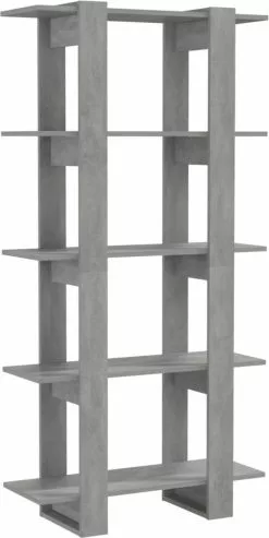 Furniture Limited - Boekenkast/kamerscherm 80x30x160 Cm Spaanplaat Betongrijs 17 Furniture Limited - Boekenkast/kamerscherm 80x30x160 Cm Spaanplaat Betongrijs -DECORATIE Winkel 601x1200 1