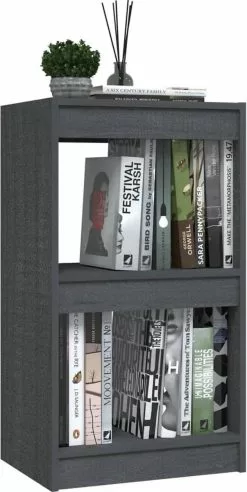 Furniture Limited - Boekenkast 40x30x71,5 Cm Massief Grenenhout Grijs -DECORATIE Winkel 603x1200