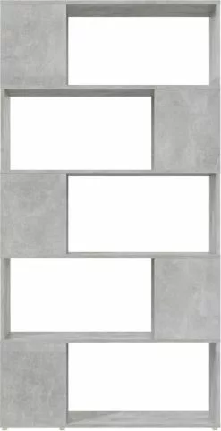 Furniture Limited - Boekenkast/kamerscherm 80x24x155 Cm Spaanplaat Betongrijs 12 Furniture Limited - Boekenkast/kamerscherm 80x24x155 Cm Spaanplaat Betongrijs -DECORATIE Winkel 615x1200 3