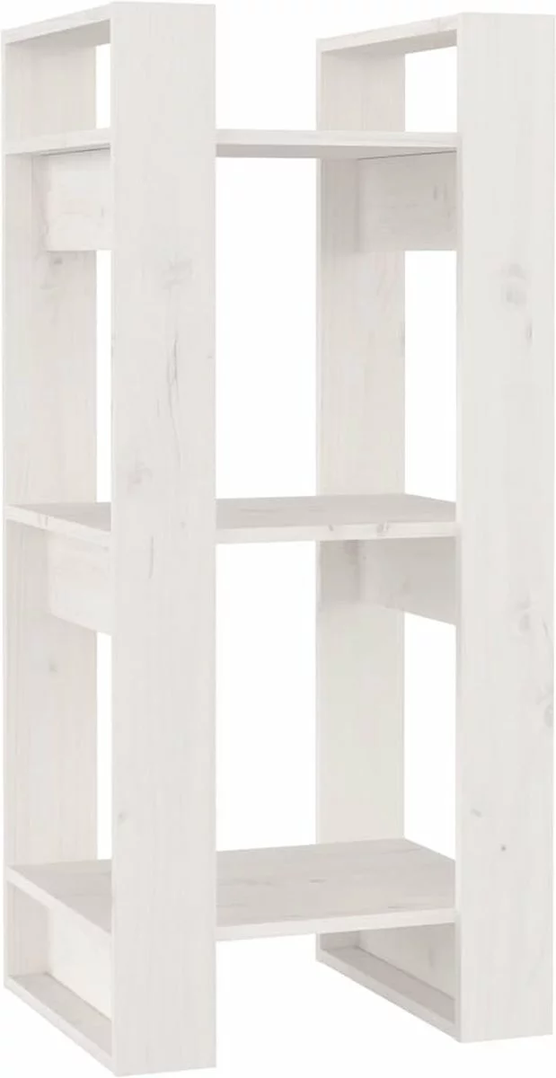 Furniture Limited - Boekenkast/kamerscherm 41x35x91 Cm Massief Grenenhout Wit 11 Furniture Limited - Boekenkast/kamerscherm 41x35x91 Cm Massief Grenenhout Wit - Afbeelding 9