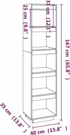 Furniture Limited - Boekenkast/kamerscherm 40x35x167 Cm Massief Grenenhout Grijs 18 Furniture Limited - Boekenkast/kamerscherm 40x35x167 Cm Massief Grenenhout Grijs -DECORATIE Winkel 628x1200
