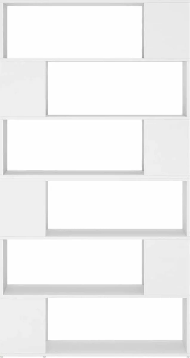 Furniture Limited - Boekenkast/kamerscherm 100x24x188 Cm Wit 4 Furniture Limited - Boekenkast/kamerscherm 100x24x188 Cm Wit - Afbeelding 2