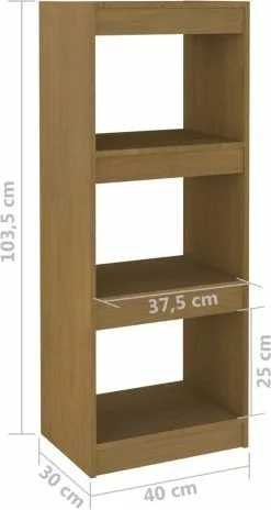 Furniture Limited - Boekenkast/kamerscherm 40x30x103,5 Cm Grenenhout Honingbruin 15 Furniture Limited - Boekenkast/kamerscherm 40x30x103,5 Cm Grenenhout Honingbruin -DECORATIE Winkel 639x1200