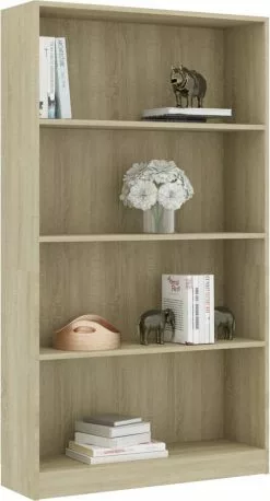 Furniture Limited - Boekenkast Met 4 Schappen 80x24x142 Cm Bewerkt Hout Sonoma Eik 15 Furniture Limited - Boekenkast Met 4 Schappen 80x24x142 Cm Bewerkt Hout Sonoma Eik -DECORATIE Winkel 647x1200 1
