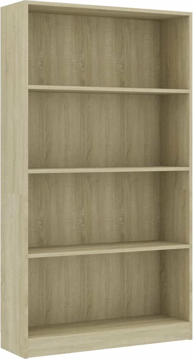 Furniture Limited - Boekenkast Met 4 Schappen 80x24x142 Cm Bewerkt Hout Sonoma Eik 8 Furniture Limited - Boekenkast Met 4 Schappen 80x24x142 Cm Bewerkt Hout Sonoma Eik - Afbeelding 6