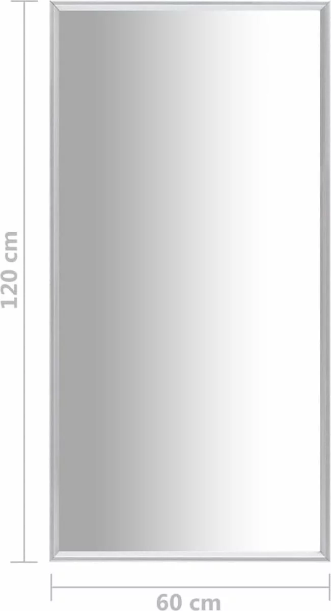 Furniture Limited - Spiegel 120x60 Cm Zilverkleurig 5 Furniture Limited - Spiegel 120x60 Cm Zilverkleurig - Afbeelding 3