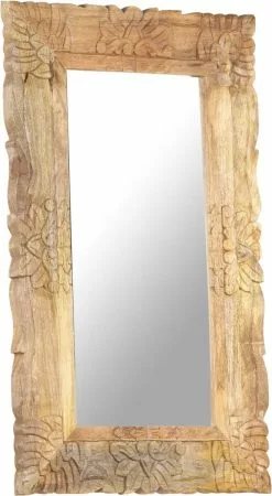 Furniture Limited - Spiegel 80x50 Cm Massief Mangohout -DECORATIE Winkel 659x1200