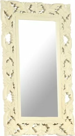 Furniture Limited - Spiegel Handgesneden 80x50 Cm Massief Mangohout Wit -DECORATIE Winkel 661x1200 1