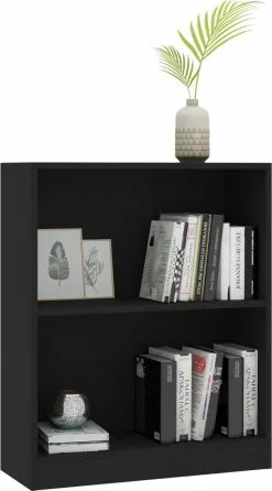 Furniture Limited - Boekenkast 60x24x74,5 Cm Bewerkt Hout Zwart -DECORATIE Winkel 665x1200 1