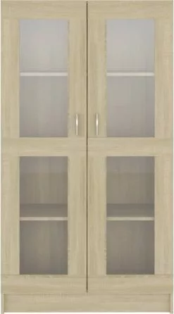 Furniture Limited - Vitrinekast 82,5x30,5x150 Cm Spaanplaat Sonoma Eikenkleurig 13 Furniture Limited - Vitrinekast 82,5x30,5x150 Cm Spaanplaat Sonoma Eikenkleurig -DECORATIE Winkel 665x1200 2