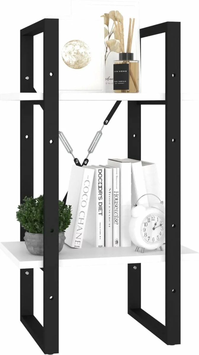 Furniture Limited - Boekenkast Met 2 Schappen 40x30x70 Cm Bewerkt Hout Wit 6 Furniture Limited - Boekenkast Met 2 Schappen 40x30x70 Cm Bewerkt Hout Wit - Afbeelding 4