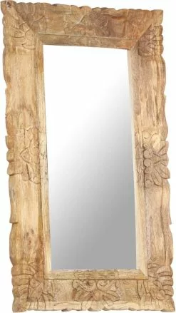 Furniture Limited - Spiegel 80x50 Cm Massief Mangohout -DECORATIE Winkel 675x1200