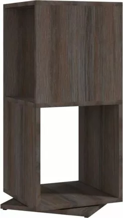 Furniture Limited - Draaikast 34,5x34,5x75,5 Cm Spaanplaat Grijs En Sonoma Eiken -DECORATIE Winkel 677x1200 3