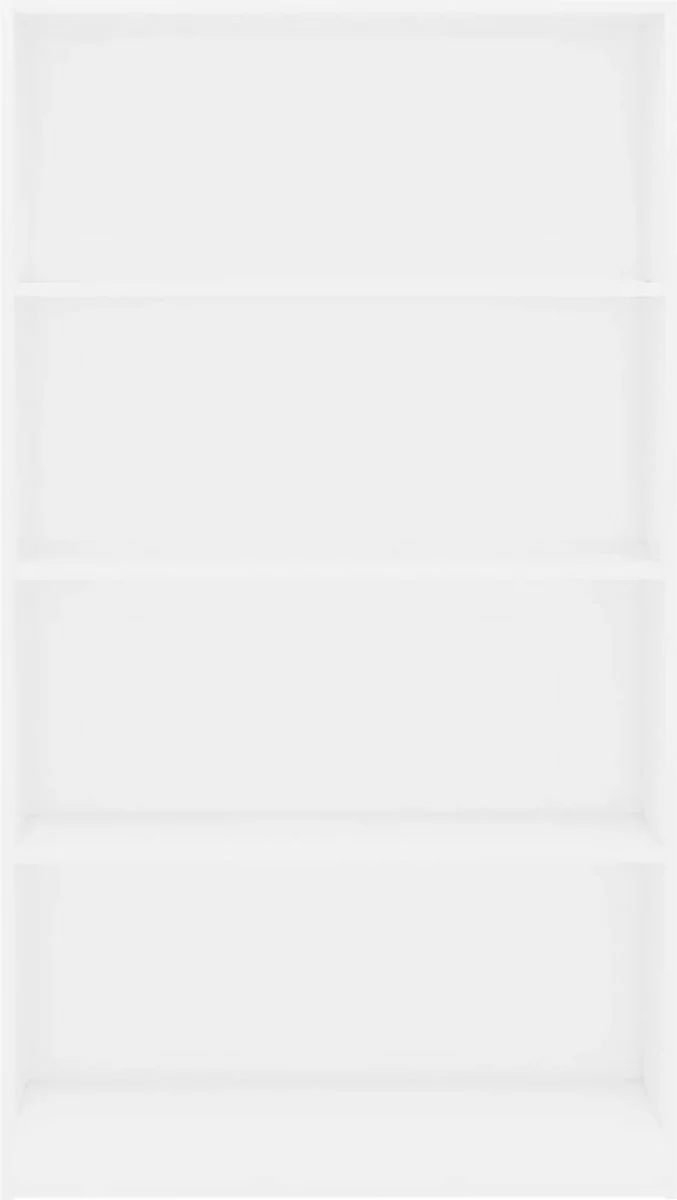 Furniture Limited - Boekenkast Met 4 Schappen 80x24x142 Cm Bewerkt Hout Wit 4 Furniture Limited - Boekenkast Met 4 Schappen 80x24x142 Cm Bewerkt Hout Wit - Afbeelding 2