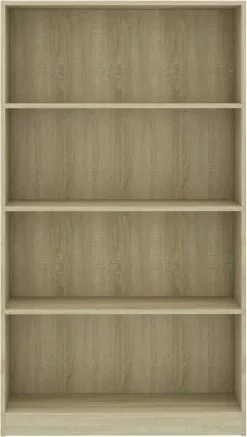 Furniture Limited - Boekenkast Met 4 Schappen 80x24x142 Cm Bewerkt Hout Sonoma Eik 12 Furniture Limited - Boekenkast Met 4 Schappen 80x24x142 Cm Bewerkt Hout Sonoma Eik -DECORATIE Winkel 678x1200 1