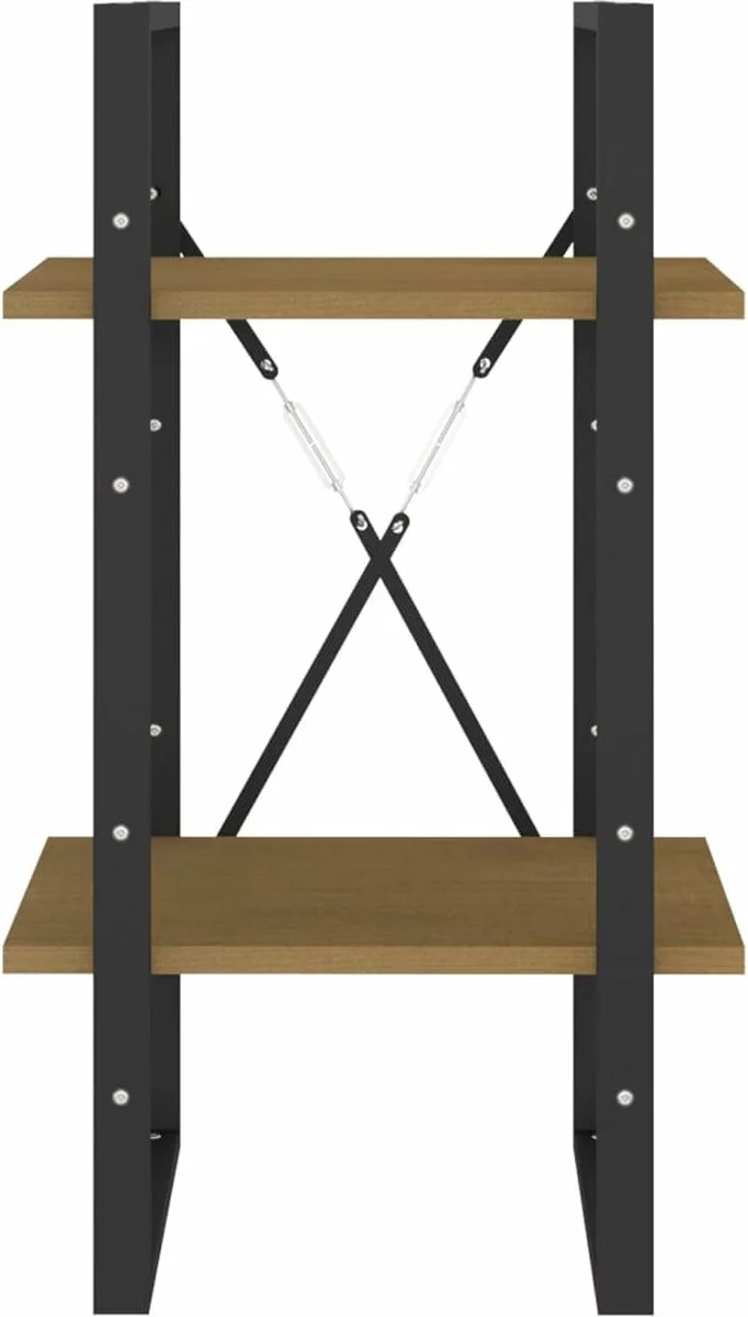 Furniture Limited - Boekenkast Met 2 Schappen 40x30x70 Cm Massief Grenenhout Bruin 4 Furniture Limited - Boekenkast Met 2 Schappen 40x30x70 Cm Massief Grenenhout Bruin - Afbeelding 2