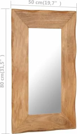Furniture Limited - Cosmeticaspiegel 50x80 Cm Massief Acaciahout -DECORATIE Winkel 687x1200 1