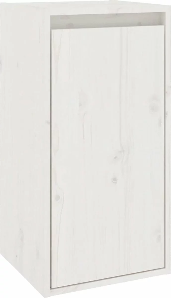 Furniture Limited - Wandkasten 2 St 30x30x60 Cm Massief Grenenhout Wit 10 Furniture Limited - Wandkasten 2 St 30x30x60 Cm Massief Grenenhout Wit - Afbeelding 8