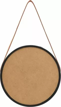 Furniture Limited - Wandspiegel Met Band 40 Cm Zwart -DECORATIE Winkel 694x1200 1