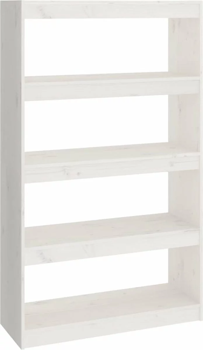 Furniture Limited - Boekenkast/kamerscherm 80x30x135,5 Cm Massief Grenenhout Wit 11 Furniture Limited - Boekenkast/kamerscherm 80x30x135,5 Cm Massief Grenenhout Wit - Afbeelding 9