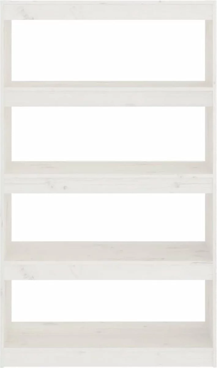 Furniture Limited - Boekenkast/kamerscherm 80x30x135,5 Cm Massief Grenenhout Wit 4 Furniture Limited - Boekenkast/kamerscherm 80x30x135,5 Cm Massief Grenenhout Wit - Afbeelding 2