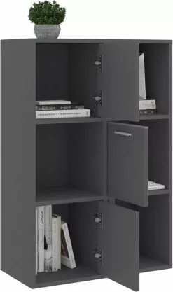 Furniture Limited - Opbergkast 60x29,5x90 Cm Bewerkt Hout Grijs 17 Furniture Limited - Opbergkast 60x29,5x90 Cm Bewerkt Hout Grijs -DECORATIE Winkel 710x1200