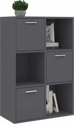 Furniture Limited - Opbergkast 60x29,5x90 Cm Bewerkt Hout Grijs 16 Furniture Limited - Opbergkast 60x29,5x90 Cm Bewerkt Hout Grijs -DECORATIE Winkel 715x1200