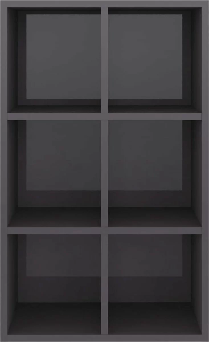 Furniture Limited - Boekenkast/dressoir 66x30x97,8 Cm Bewerkt Hout Hoogglans Grijs 7 Furniture Limited - Boekenkast/dressoir 66x30x97,8 Cm Bewerkt Hout Hoogglans Grijs - Afbeelding 5