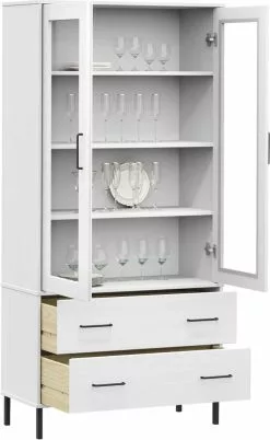 Furniture Limited - Boekenkast Met Metalen Poten OSLO 85x35x172,5 Cm Hout Wit -DECORATIE Winkel 738x1200 2