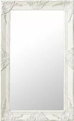 Furniture Limited - Wandspiegel Barok Stijl 50x80 Cm Wit