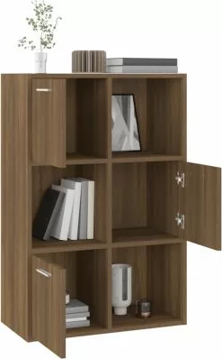 Furniture Limited - Opbergkast 60x29,5x90 Cm Bruineikenkleurig -DECORATIE Winkel 745x1200