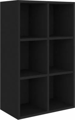 Furniture Limited - Boekenkast/dressoir 66x30x97,8 Cm Bewerkt Hout Zwart -DECORATIE Winkel 746x1200 2