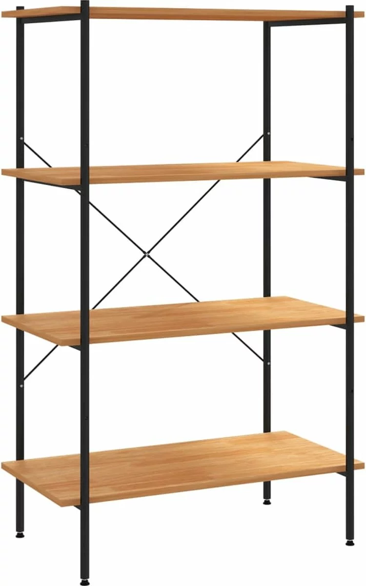 Furniture Limited - Opbergrek 4-laags 80x40x130 Cm Zwart En Eikenkleurig 10 Furniture Limited - Opbergrek 4-laags 80x40x130 Cm Zwart En Eikenkleurig - Afbeelding 8